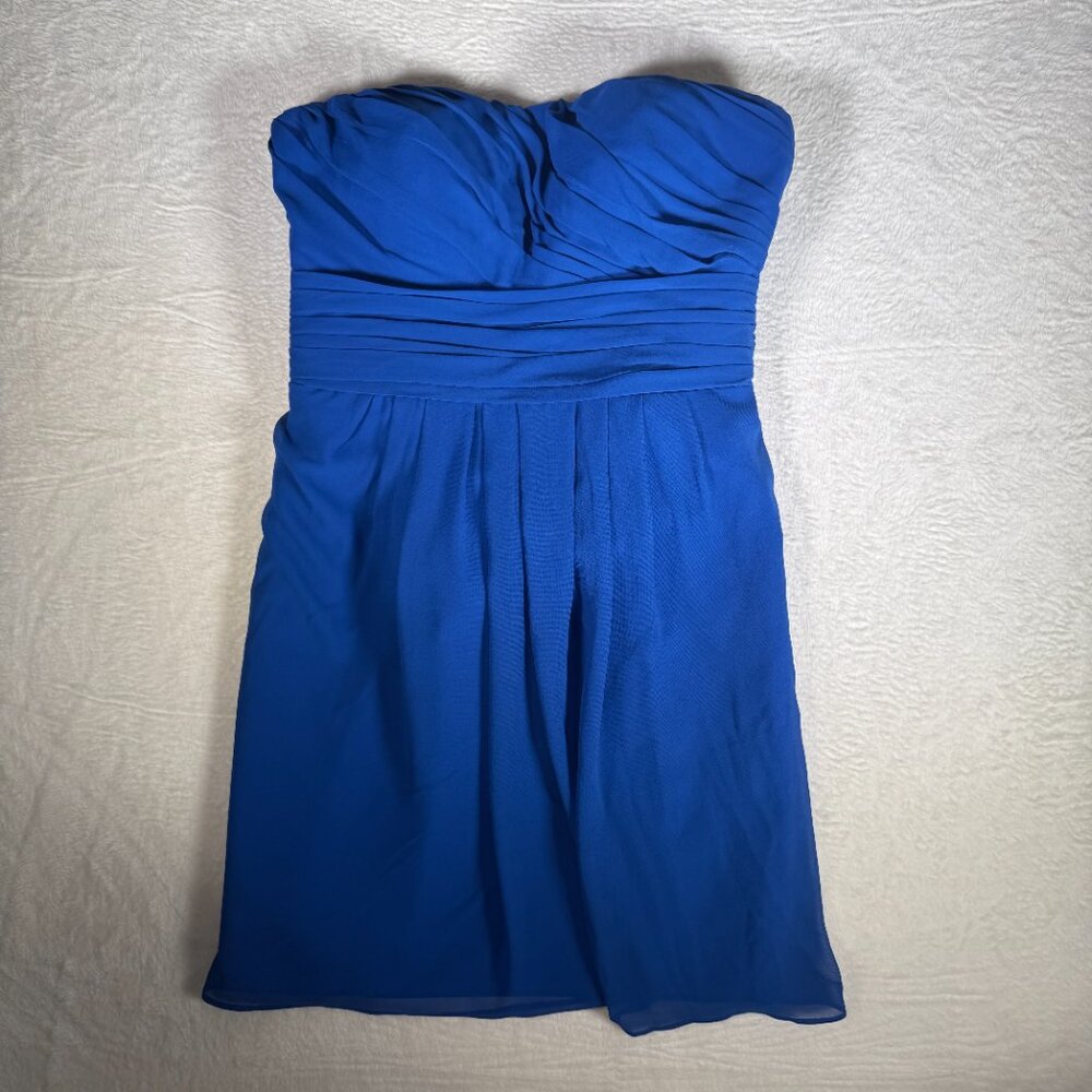 Bill Levkoff Women's Strapless Dress, Fit & Flare, Royal Blue, Size 12, #5854